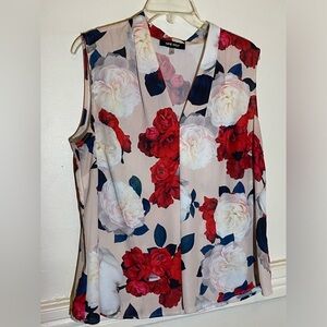 Nine West Multi Color Rose Top Xl